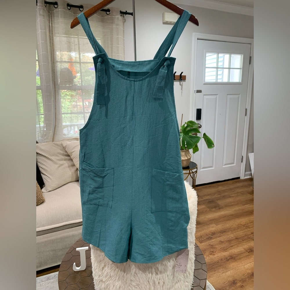 NWT Emery Rose One Piece Romper Teal Blue